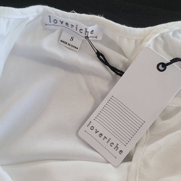 Love Riche White Tank Slip Dress Lace Edge NEW S Romantic Fairycore Coquette - Picture 5 of 9